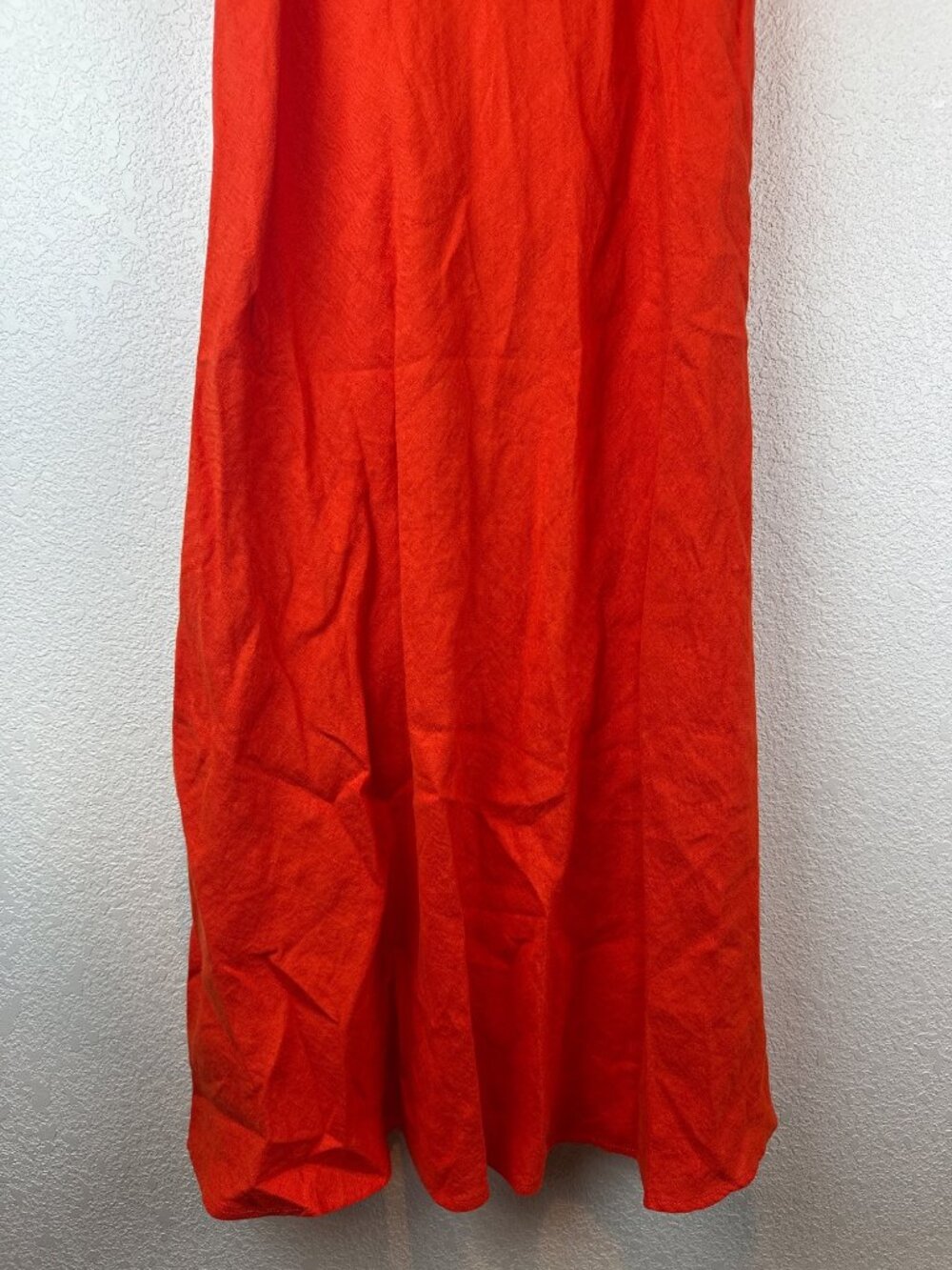 NWT Madewell 100% Linen Maxi Skirt Size 8 Orange Red Minimalist Coastal Chic - Picture 13 of 13